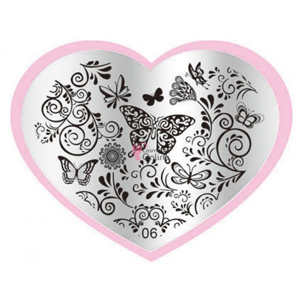 Matrita de Unghii din metal inima 7,1x5,6cm Heart 06